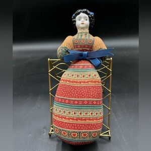 Avon American Heirloom -Inspired Porcelain Doll with Red and Blue Accents
